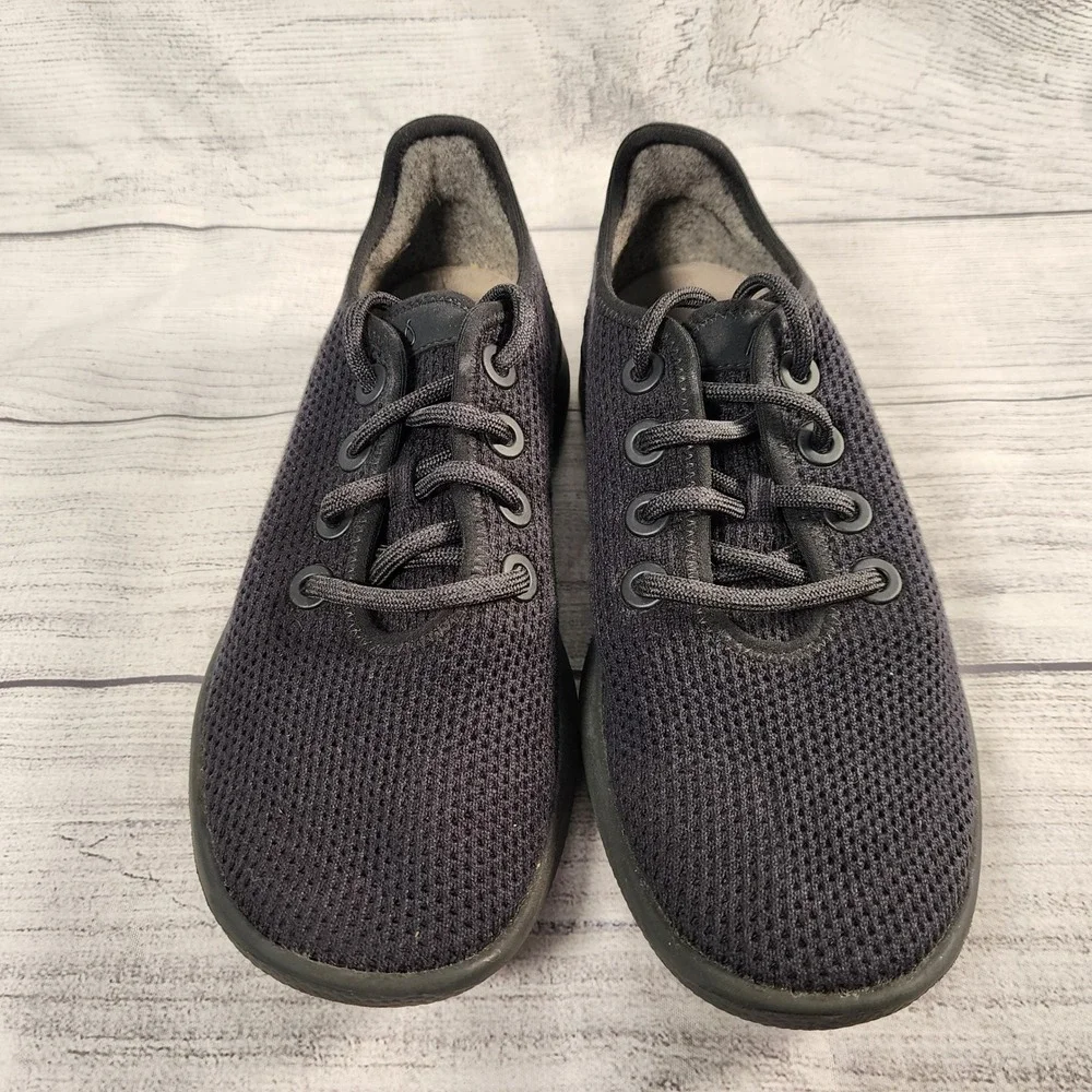 Allbirds Tree Runners Women's W8 Jet Black Sustainable Mesh Walking Sneakers TR - Picture 3 of 6